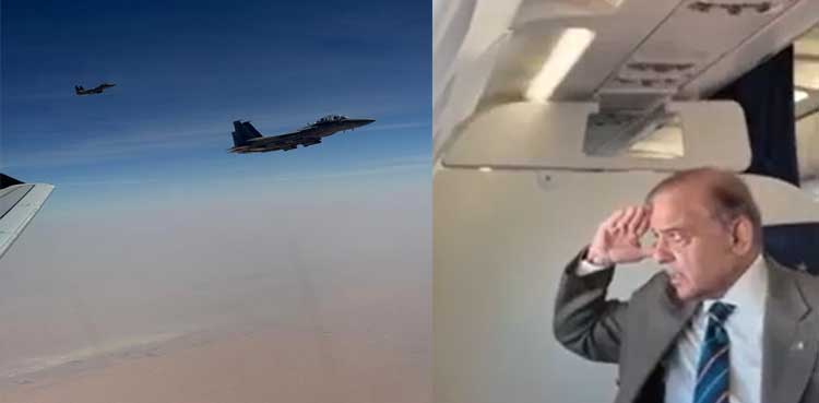 Warm aerial welcome by Saudi jets as premier begins official visit